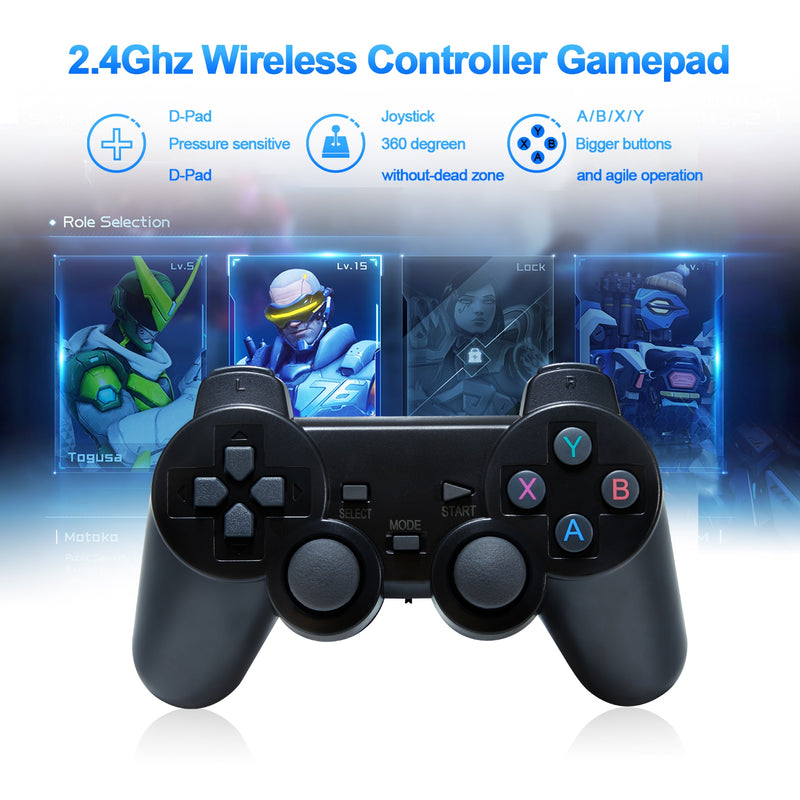 Console vídeo game 128G 40000+ Games Retro Game Console 4K HD Video Game Console 2.4G Double Wireless Controller Game Stick For PSP PS1