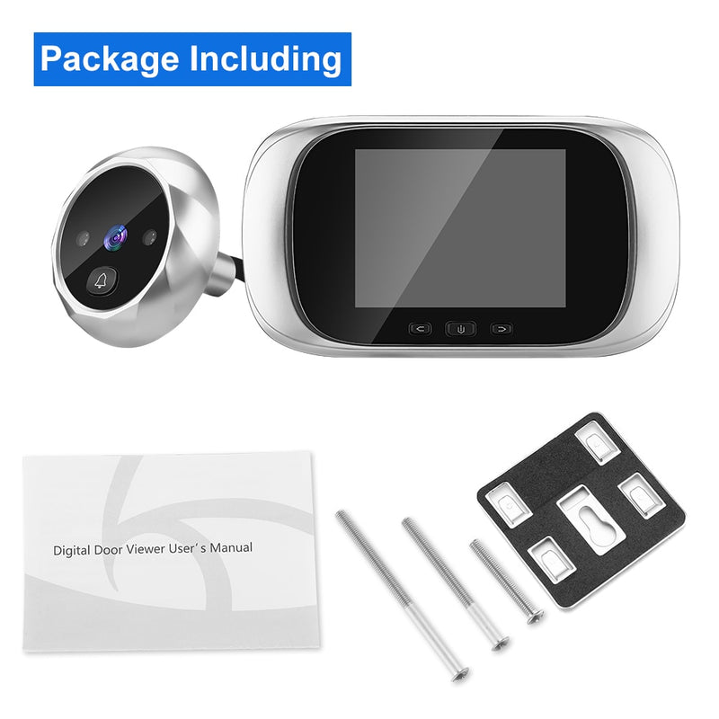 Wsdcam 2.8 inch LCD Digital Peephole Doorbell 90 Degree Door Eye Door Viewer Camera Night Vision Photo Door Ring Monitor