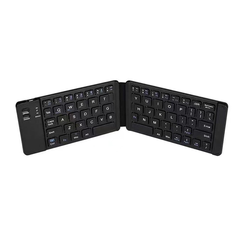 Teclado dobrável sem fio, Bluetooth com touchpad para Windows, Android, IOS, telefone, mini teclado de botão multifuncional