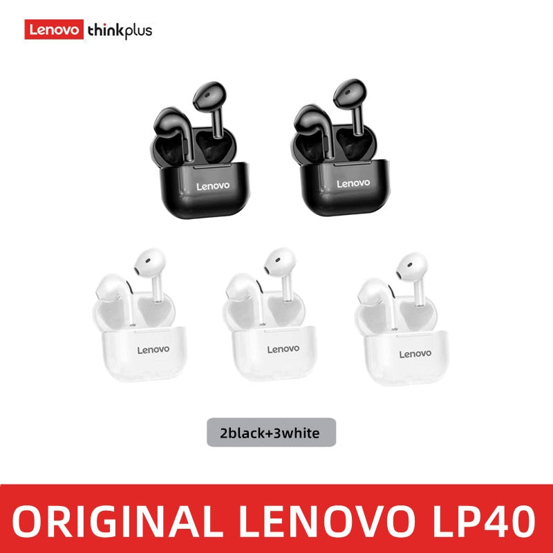 Original Lenovo LP40 wireless headphones TWS Bluetooth Earphones Touch Control Sport Headset Stereo Earbuds For Phone Android